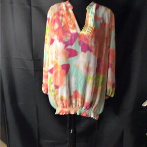 #692. a.n.a. Floral Blouse - Multicolor